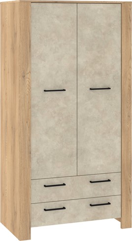 meble DELIS 12 szafa z szufladami do przedpokoju salonu dąb cremona gr migd