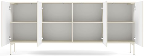meble MUPPI B duża komoda z drzwiami na nóżkach ryfle kaszmir cashmere