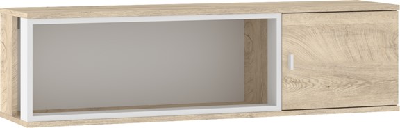 meble GAVES 15 szafka półka wisząca ścienna loft dąb endgrain biały