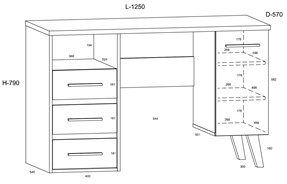 meble NORSID 01 biurko 1D3S