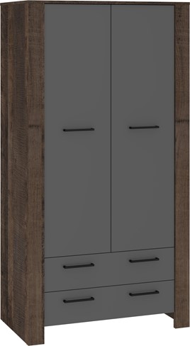 meble DELIS 12 szafa z szufladami do przedpokoju salonu dąb grange grafit