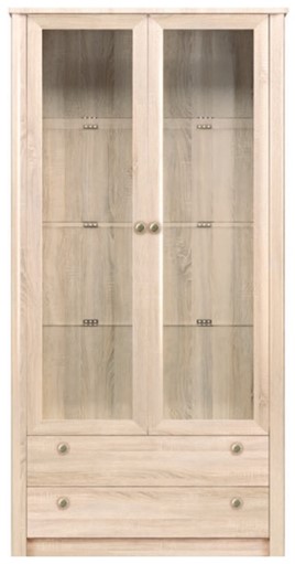 meble FINEZJA 22 witryna 2 drzwiowa dąb sonoma