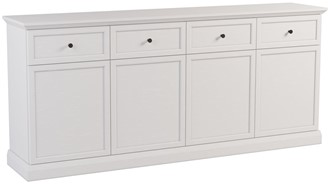 meble LUCCA K4D4S komoda z szufladami drzwiami do salonu sypialni biały opa