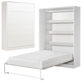 meble PEFE 140 półkotapczan pionowy łóżko chowane w szafie bez mat biały bi