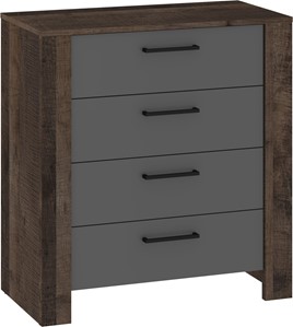 meble DELIS 05 komoda z szufladami do salonu sypialni dąb grange grafit