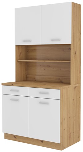 meble kuchenne MARIA kredens bufet szafka kawiarka dąb artisan biały