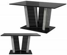 DO2 ława nowoczesny stolik kawowy 100x60 do salonu czarny połysk beton