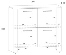 meble DELIS 04 komoda szafka z drzwiami do salonu sypialni dąb grange grafi