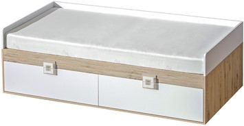 meble NICO 14 łóżko dziecięce młodzieżowe 90x200 bez mat. dąb biały dąb