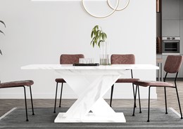 TX1 nowoczesny stół rozkładany do salonu kuchni jadalni 120/160x80 b. ma.bi