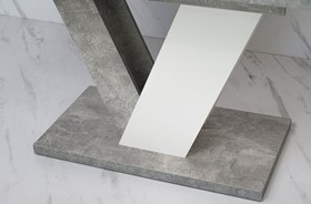DUBAI nowoczesny stół rozkładany do salonu jadalni 120x80 beton biały