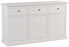 meble LUCCA K3D3S komoda z szufladami drzwiami do salonu sypialni biały opa