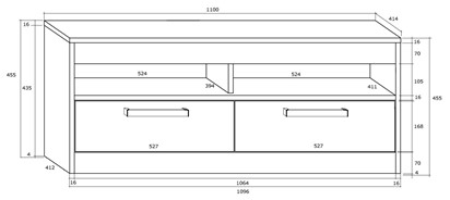 meble EMAX 34 stolik RTV 2S