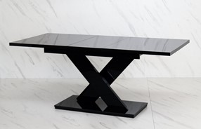 BRONX nowoczesny stół rozkładany 140/180x80 do salonu jadalni czarny połysk
