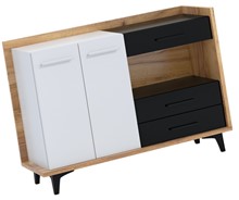 meble DOX 02 duża szafka komoda z szufladami do salonu craft biały czarny
