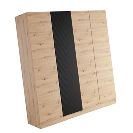 meble KOME 02 duża szafa 4 drzwiowa do sypialni przedpokoju artisan czarny