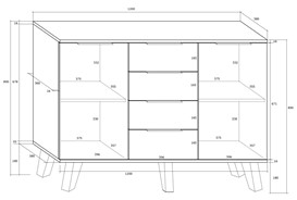 meble VENS 02 komoda 2D4S