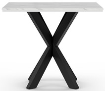 PARO nowoczesny loftowy stół kwadratowy do salonu jadalni biały marmur