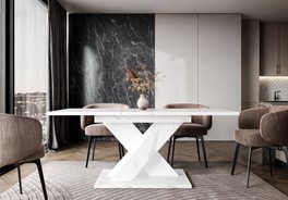 TX1 nowoczesny stół rozkładany do salonu kuchni jadalni 120/160x80 b. ma.bi