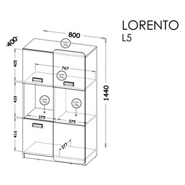 meble LORENTO 05 komoda