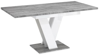 MASIV nowoczesny stół rozkładany do salonu jadalni 120x80 beton biały połys