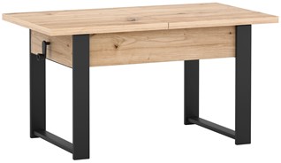 HUGO ławostół ława rozkładana podnoszona stolik kawowy dąb artisan czarny
