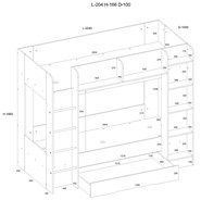 Łóżko piętrowe dziecięce młodzieżowe 2 osobowe 80x200 EVEST sonoma biały
