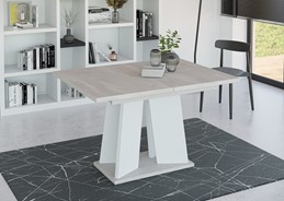 MUFO nowoczesny stół rozkładany do salonu 120/160x90 K350 beton / biały