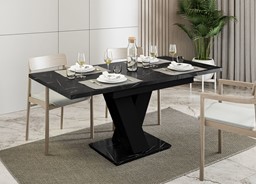 MASIV nowoczesny stół rozkładany do salonu jadalni 120x80 marmur roy czarny