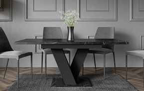 MASIV nowoczesny stół rozkładany do salonu jadalni 120x80 marmur roy czarny