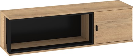 meble GAVES 15 szafka półka wisząca ścienna loft dąb cremona czarny