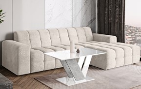 DU1 ława nowoczesny stolik kawowy 100x60 do salonu biały połysk beton