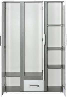 meble APETITO 19 duża szafa trzydrzwiowa do przedpokoju sypialni antracyt b