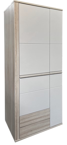 meble SOLO 01 szafa do przedpokoju salonu z półkami riva cashmere kaszmir