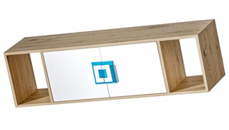 meble NICO 12 szafka półka wisząca ścienna na książki dąb jasny biały turku