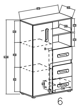 meble APETITO _06 komoda wysoka
