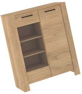 meble DELIS 14 niska witryna do salonu dąb cremona