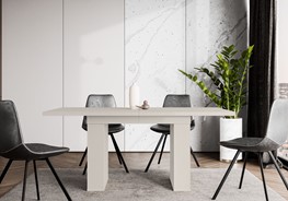 CO1 nowoczesny stół rozkładany do salonu kuchni jadalni 160/240x80 cashmere