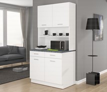 meble kuchenne MARIA kredens bufet szafka kawiarka biały granit