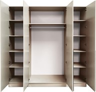 DEN1-20 duża szafa czterodrzwiowa do sypialni przedpokoju cashmere kaszmir