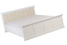 meble LUCCA L160 łóżko 160x200 do sypialni bez materaca z pojemnikiem biały