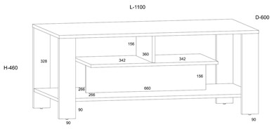 meble DELIS #2 regał szafka RTV wytryna półka stolik kawowy dąb artisan