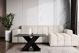 TX1 ława nowoczesny stolik kawowy 110x60 do salonu marmur royal czarny
