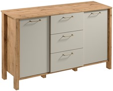 meble INDYGO K2D3S komoda z szufladami drzwiami do salonu dąb wotan beż