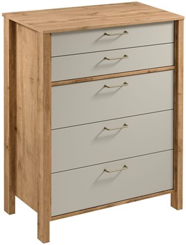 meble INDYGO K5S komoda z szufladami do salonu sypialni dąb wotan beż