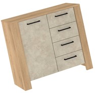 meble DELIS 02 komoda z drzwiami szufladami do salonu dąb cremona granada m