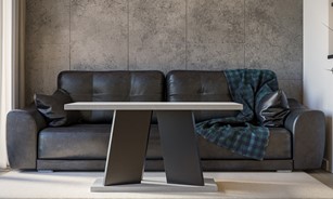 MUFO nowoczesny stolik kawowy ława 110x70 do salonu K350 beton / czarny