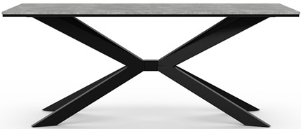 FLORA nowoczesny loftowy stół do salonu jadalni 190x90 beton czarny