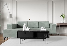 FLOW ława nowoczesny stolik kawowy z szufladą do salonu marmur royal czarny