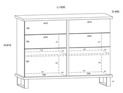 meble CRASSY 06 komoda 2D2S